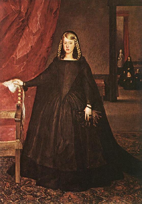 MAZO, Juan Bautista Martinez del The Empress Dona Margarita de Austria in Mourning Dress h Norge oil painting art